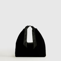 Cartera De Hombro Medialuna Nudo Suede Woman