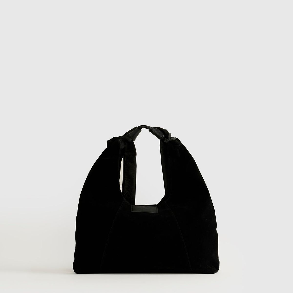 LOUNGE - Cartera De Hombro Medialuna Nudo Suede Woman