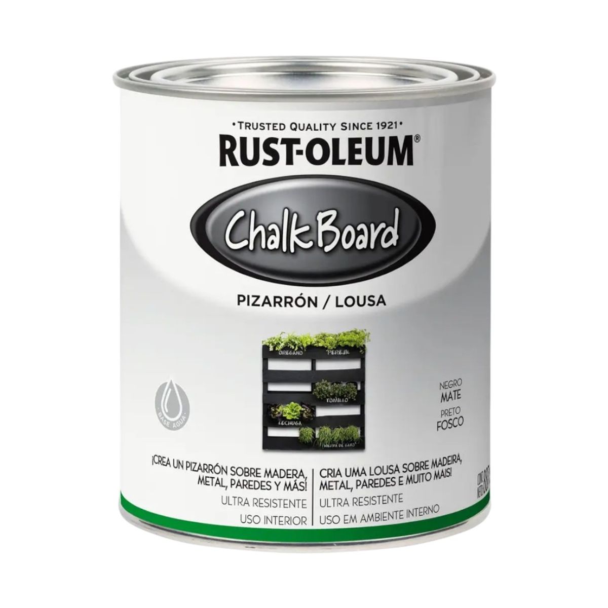 RUST OLEUM - Pintura Chalk Board Pizarron Negro Mate 887 ml