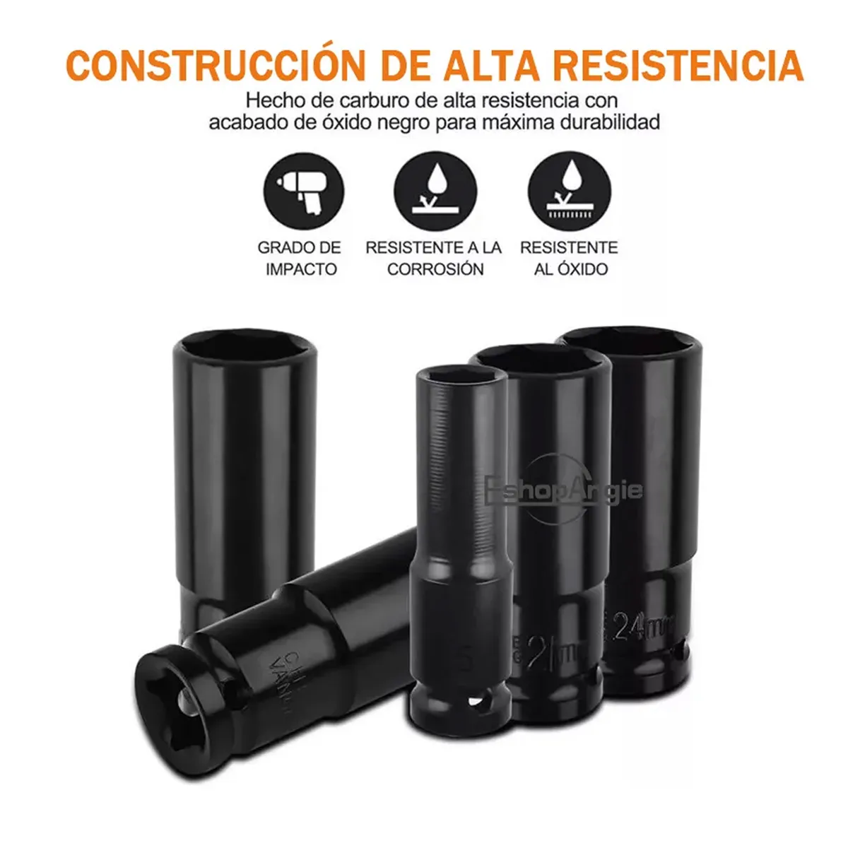 OFERTABKN - Juego Dados Largos De Impacto 8 - 32mm 20 Piezas