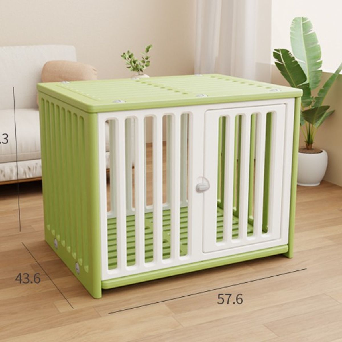 HOOPET - Jaula Canil De Interior Para Mascotas Resistente Verde