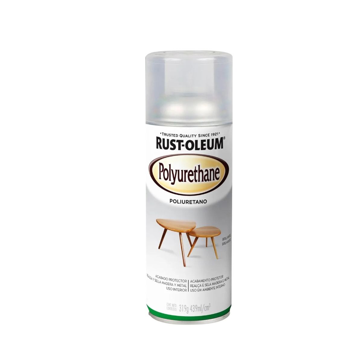 RUST OLEUM - Pintura Lacquer Laca Transparente Brillante 439ml