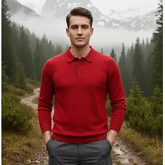 BLUE MOUNTAIN - POLERA PIQUE MANGA LARGA 8020