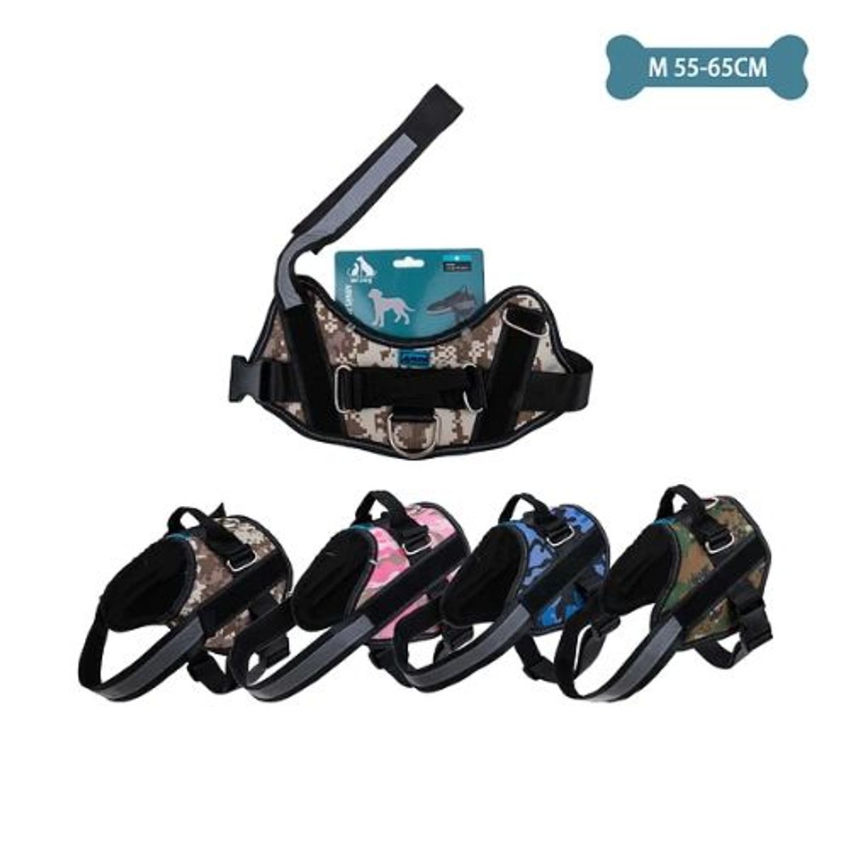 GENERICO - Arnés camuflaje S11 talla M 12-18kg 55-65cm Color Rosa