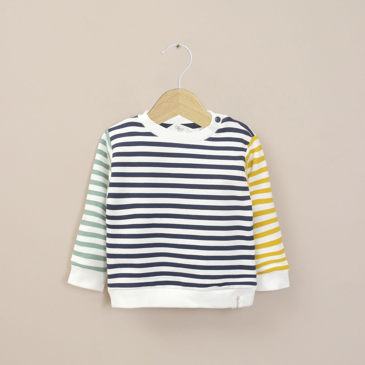 OPALINE - Poleron Infant Niño Azul Con Lineas