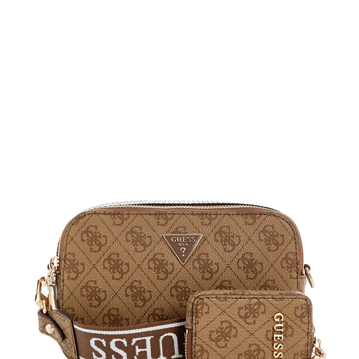 GUESS - Cartera Mujer Latona Ii Camera Crossbody Café Claro Guess