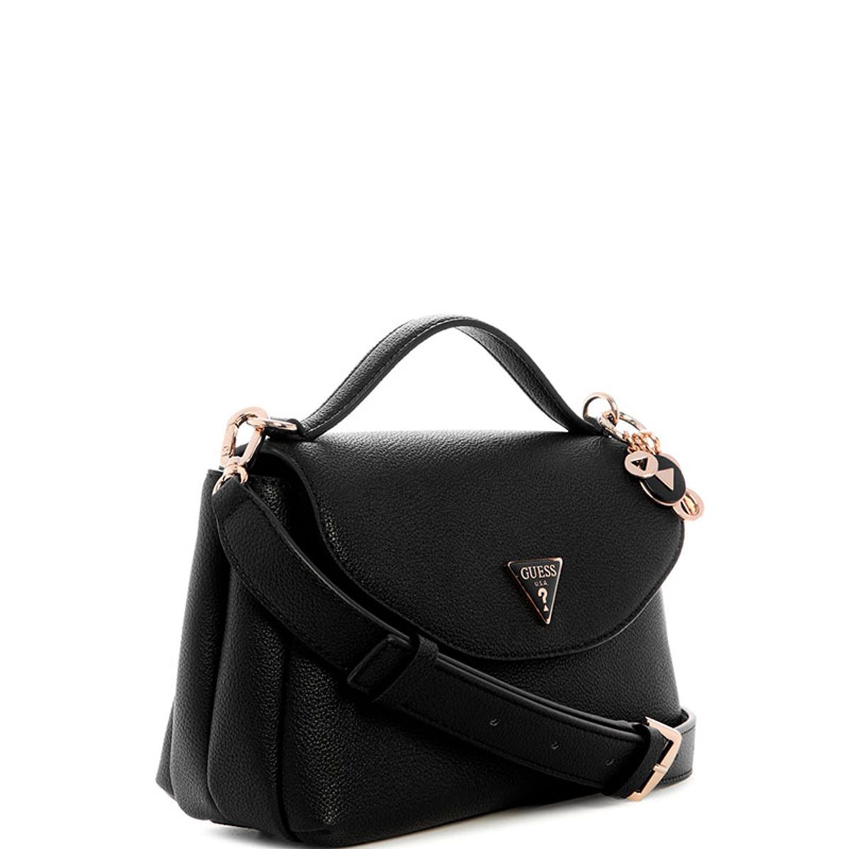 GUESS - Cartera Mujer Evie Handle Flap Negro Guess