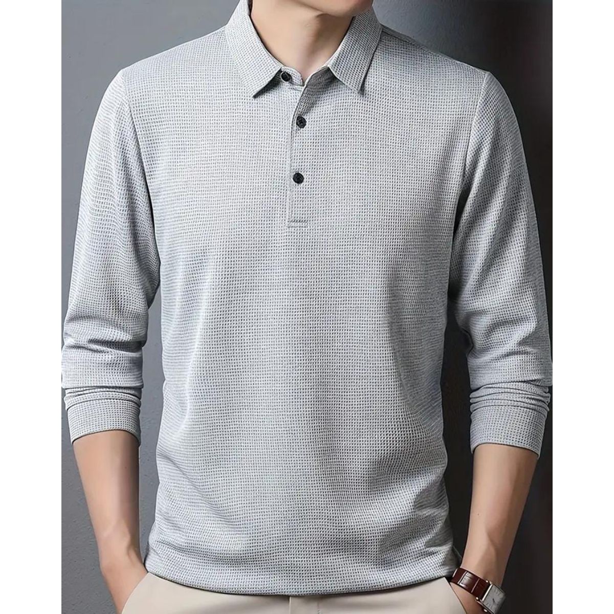 BLUE MOUNTAIN - POLERA PIQUE MANGA LARGA
