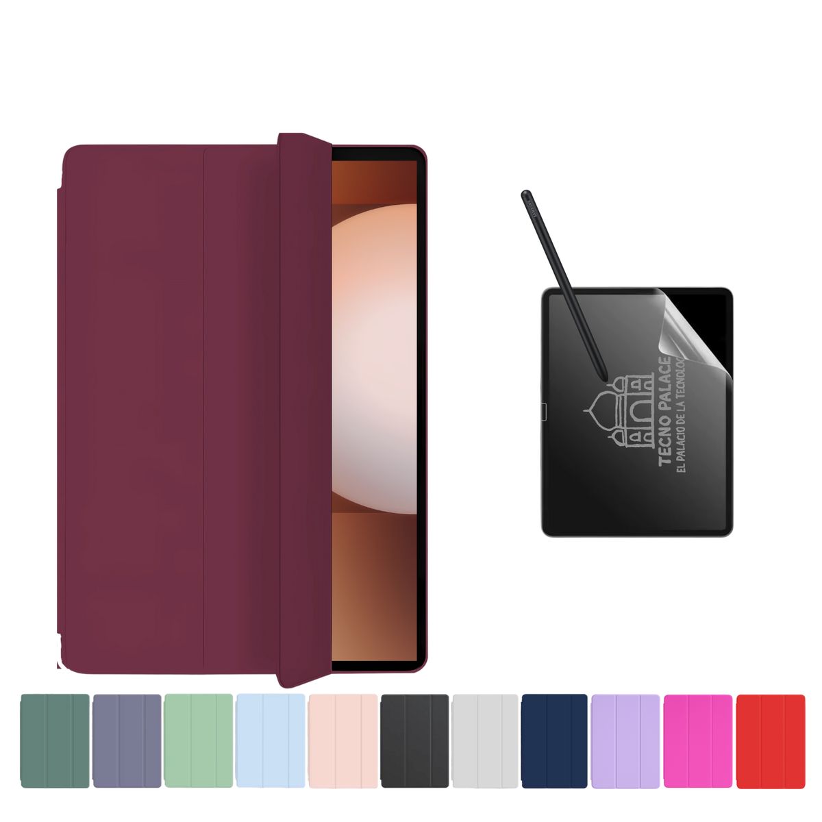 GENERICO - Funda Más Lámina PaperLike Para Galaxy Tab A11 Plus / A9 Plus 11 " - Vino Tinto