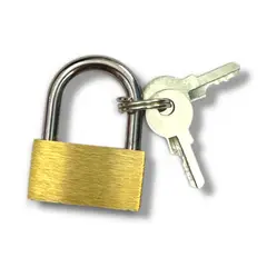 GENERICO - Candado Seguridad Pequeño Dorado De 30mm Lockers