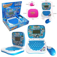 GENERICO - COMPUTADOR DIDACTICO INFANTIL INGLES- ESPAÑOL AZUL