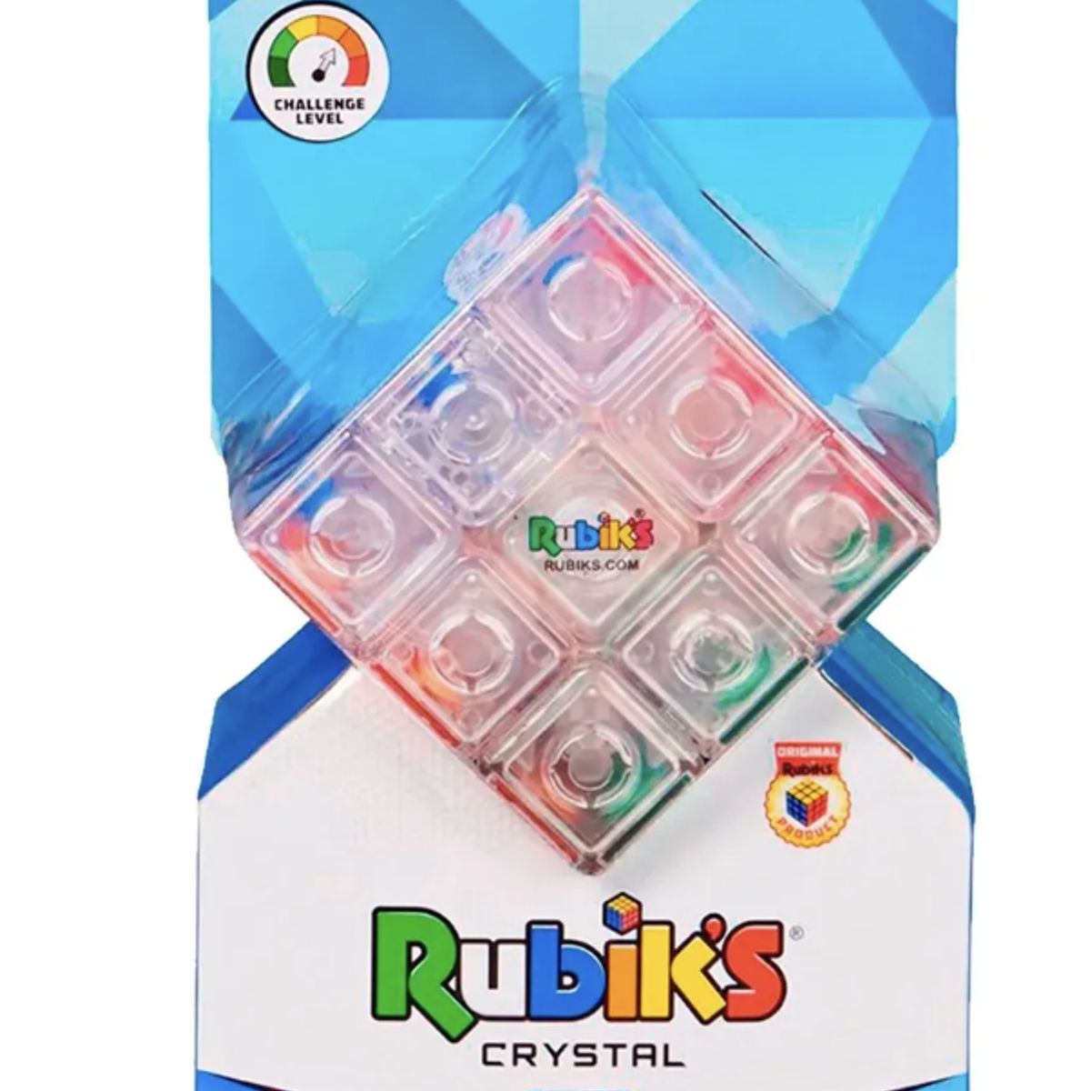 HASBRO - Cubo Rubiks Crystal 3x3 - Rubik Original
