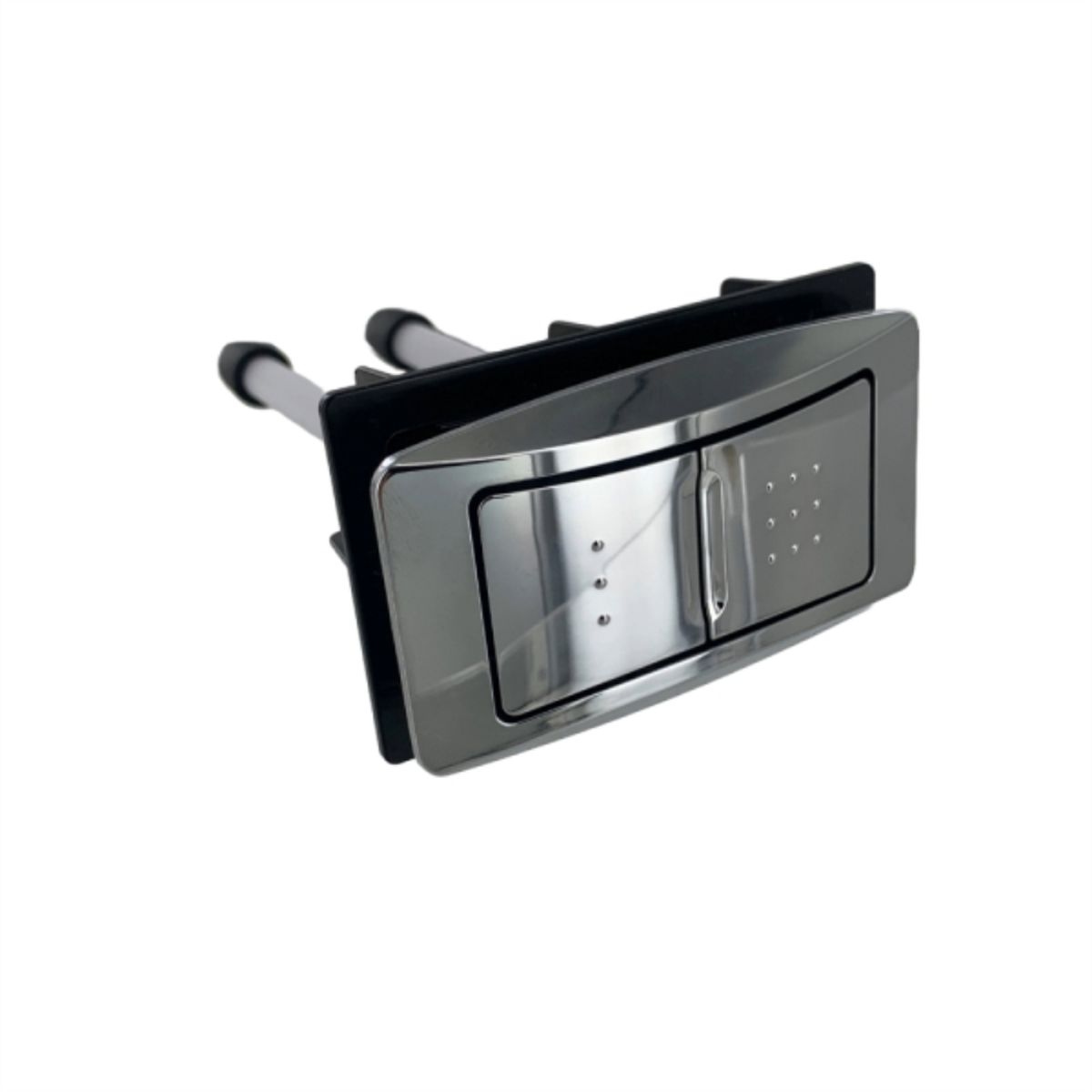 CORSOVALV - Botón rectangular dos etapas 64mm x 35mm cromado