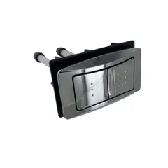 CORSOVALV - Botón rectangular dos etapas 64mm x 35mm cromado