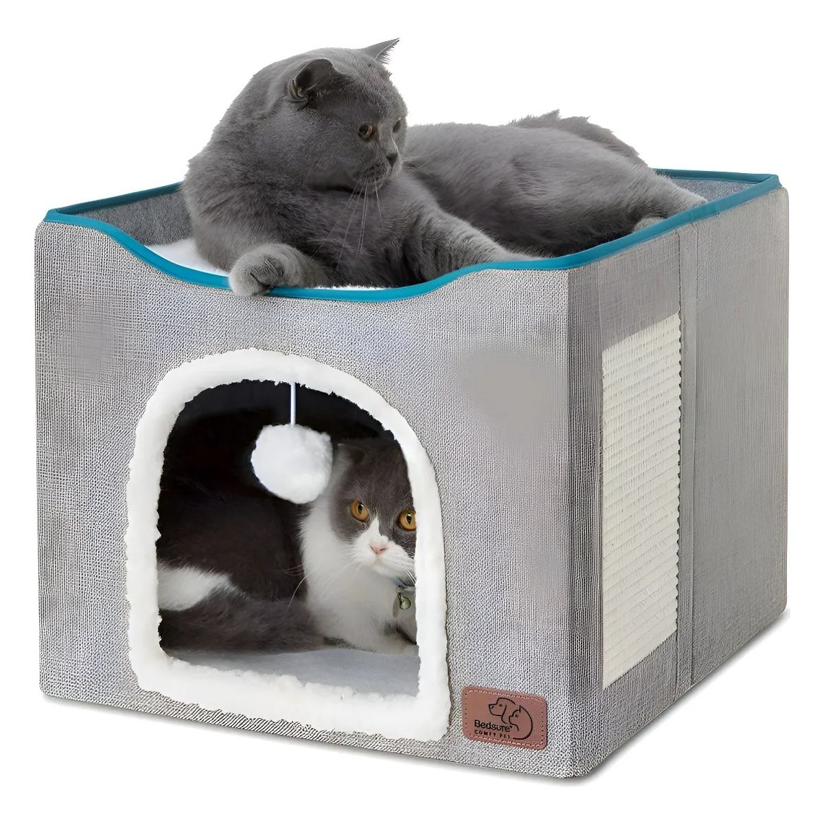 GENERICO - Cama Casa Iglu Para Mascotas Gato Y Perro Pequeño Gris