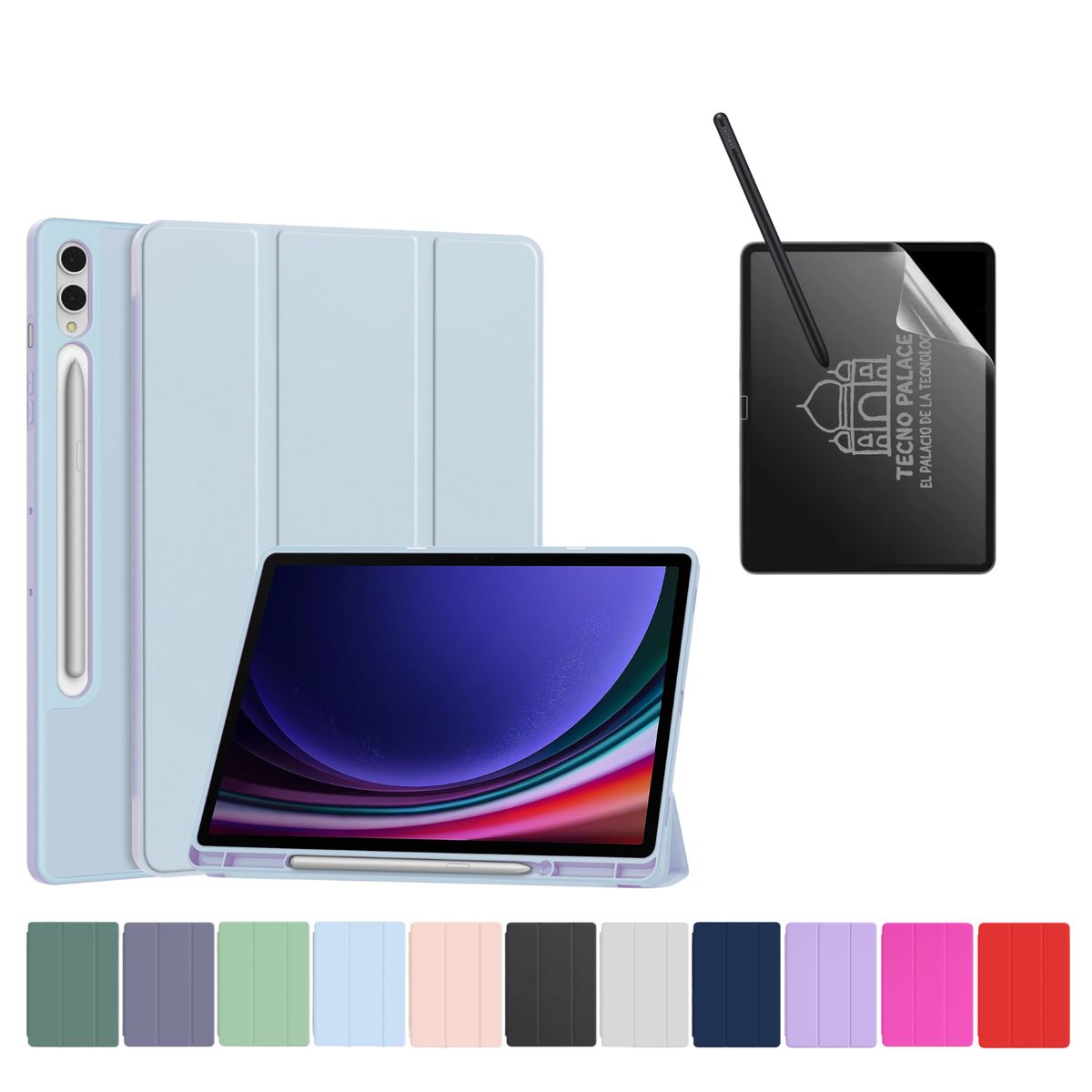 TECNOPALACE - Funda Más Lámina PaperLike Para Galaxy Tab S6 Lite - Celeste