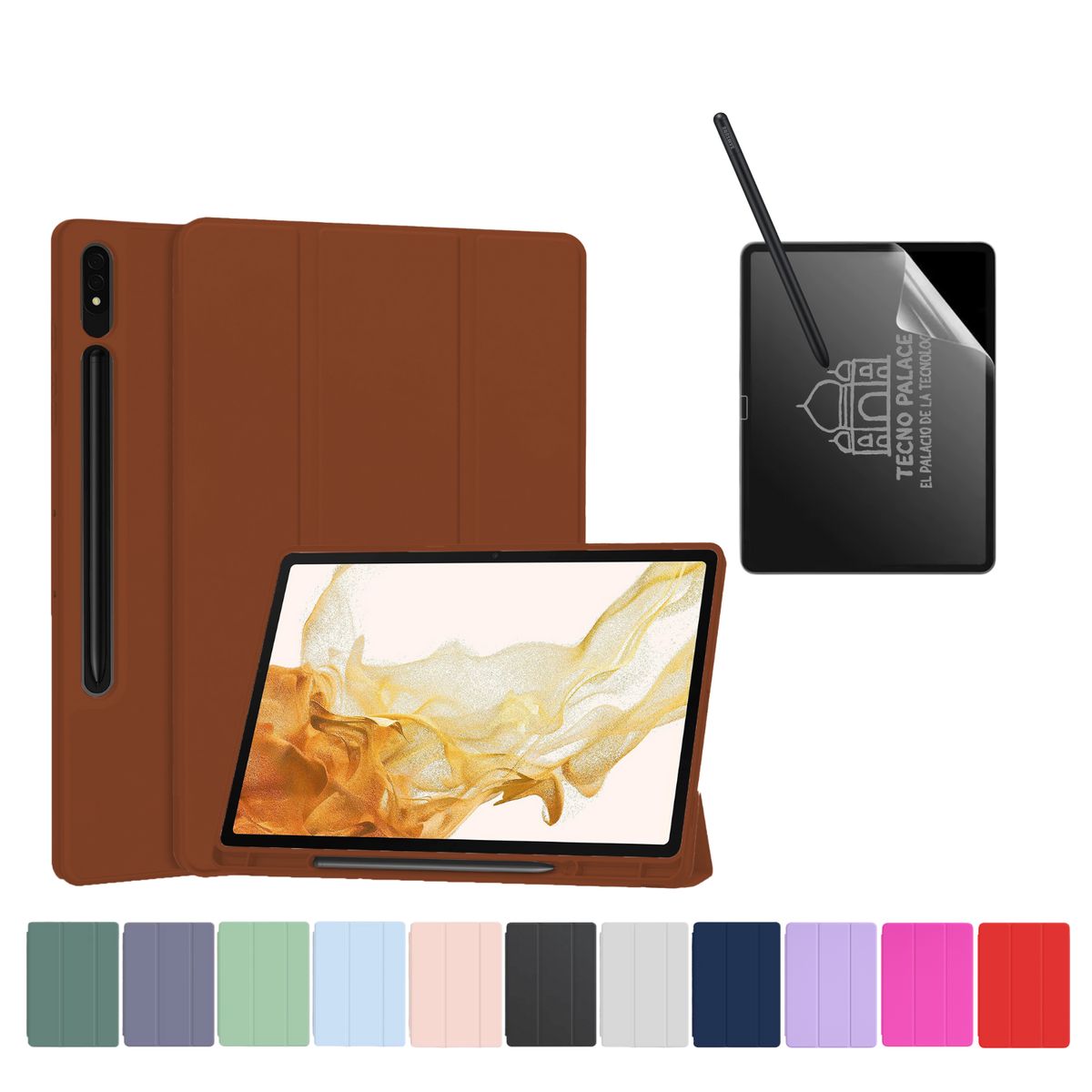 TECNOPALACE - Funda Más Lámina PaperLike Para Galaxy Tab S6 Lite - Café