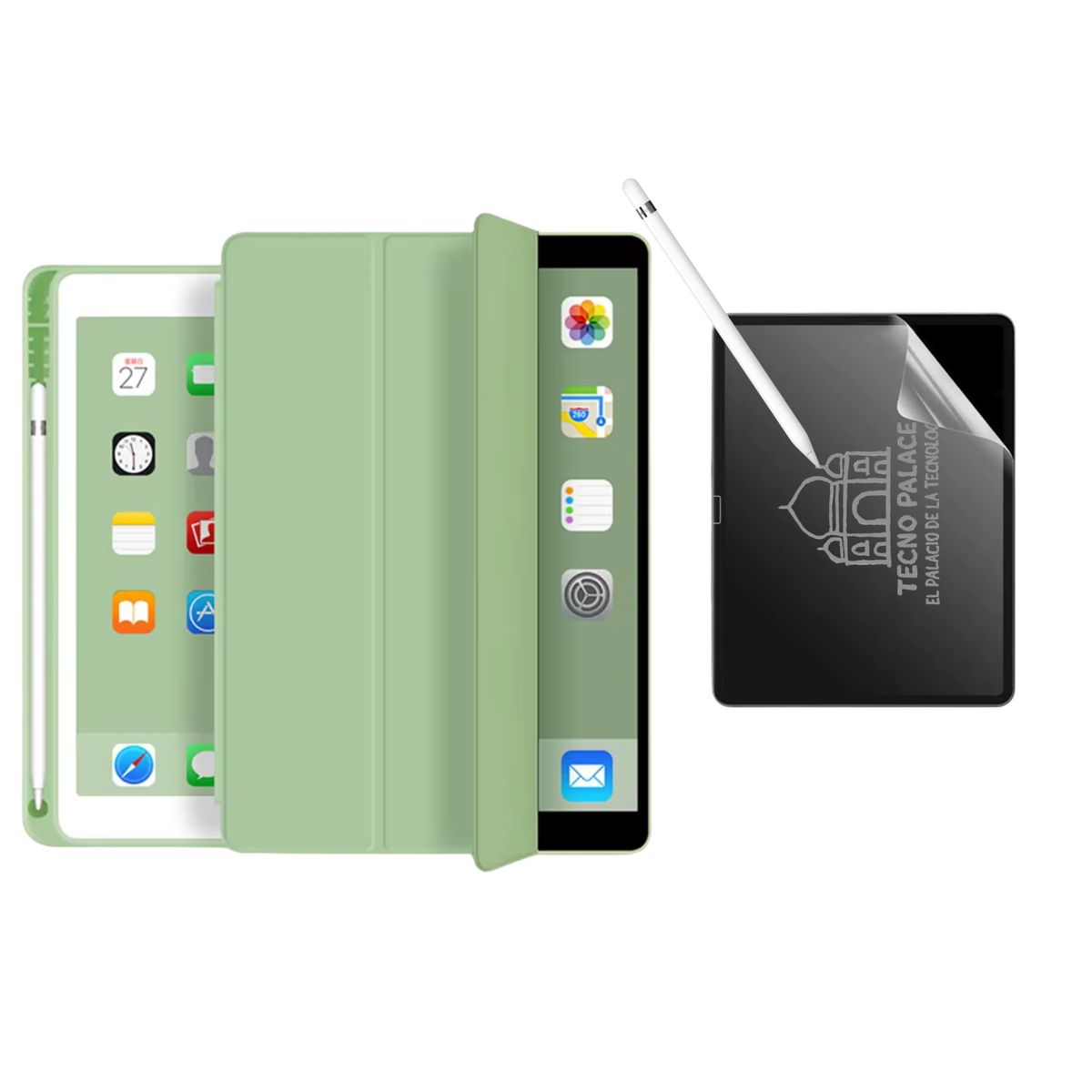 TECNOPALACE - Funda Más Lámina Paperlike Para iPad Mini 4-5 - Verde Menta