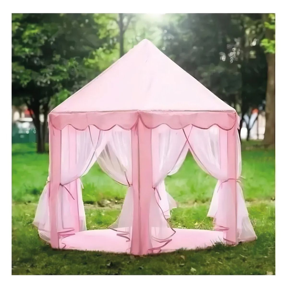 GENERICO - Carpa Infantil Castillo Princesas Niña Portátil Rosado Color