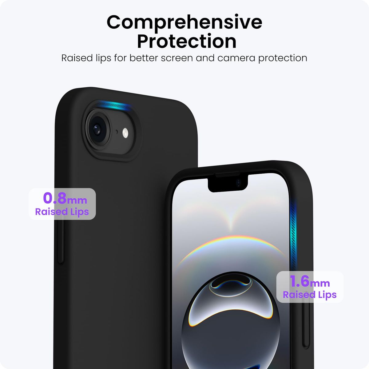 GENERICO - Funda De Silicona Soft Para iPhone 16e - Negro
