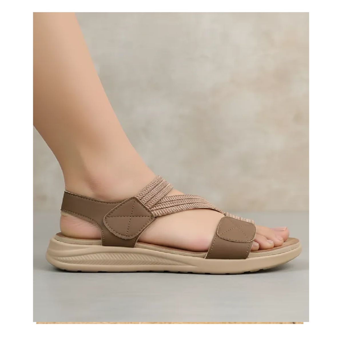 HERIEL - sandalia de mujer con velcro y gomas  tgh01