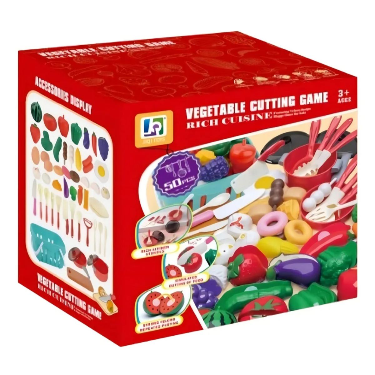 GENERICO - Set Canasto De Frutas Y Verduras Juguete 50 Pcs