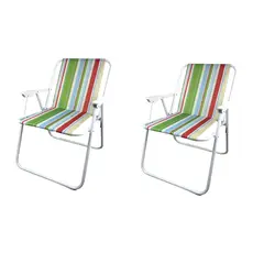 GENERICO - Pack 2 Sillas De Playa Plegable Sillas De Camping Plegables