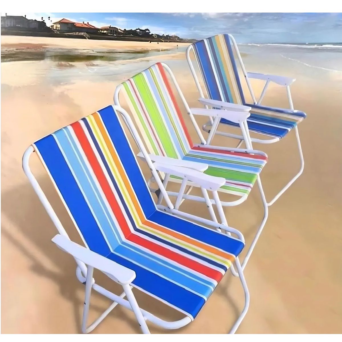GENERICO - Pack 2 Sillas De Playa Plegable Sillas De Camping Plegables