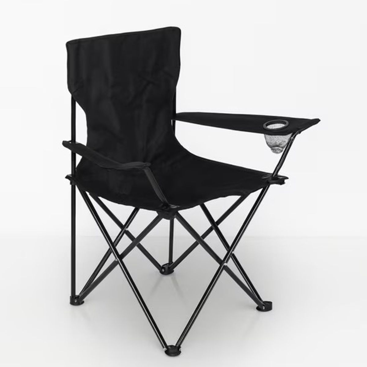 GENERICO - SILLA PLEGABLE DE PLAYA O CAMPING NEGRA.
