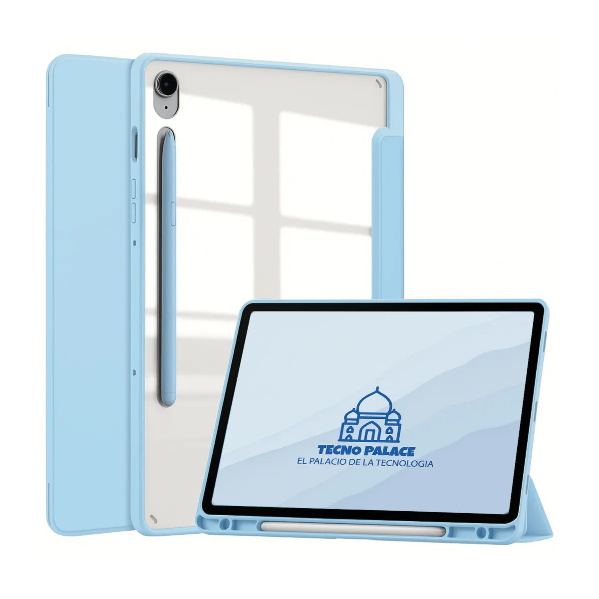 TECNOPALACE - Funda Smart Cover Clear Para Galaxy Tab S11-S10Lite-S10fe-S9-S9Fe - Celeste