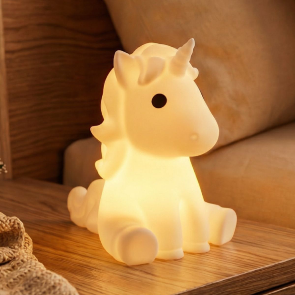 GENERICO - Portavelas LED con forma de Unicornio