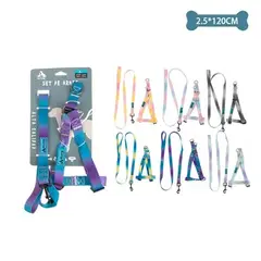 GENERICO - Set de arnés y correa de nylon 25120cm Color Rosado