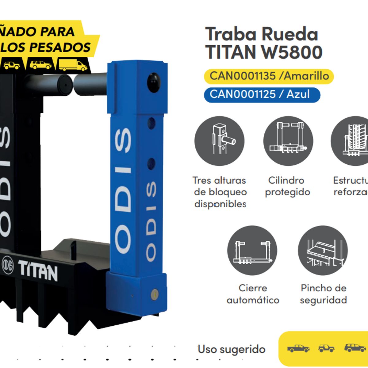 ODIS - Traba Rueda Pitbull  Autos XL W5800 Odis