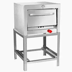BOZZO - Horno Gas 1 Camara 50x50 Certificado Acero Inox
