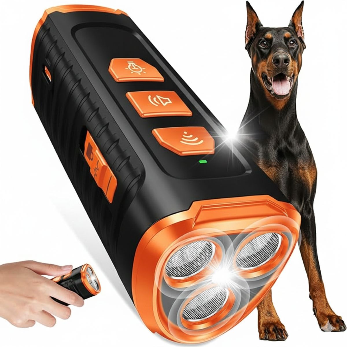 GENERICO - Repelente Perros Espanta Perros Ultrasonico Adiestrador Ahuyentador Recargable Gatos Adiestramiento