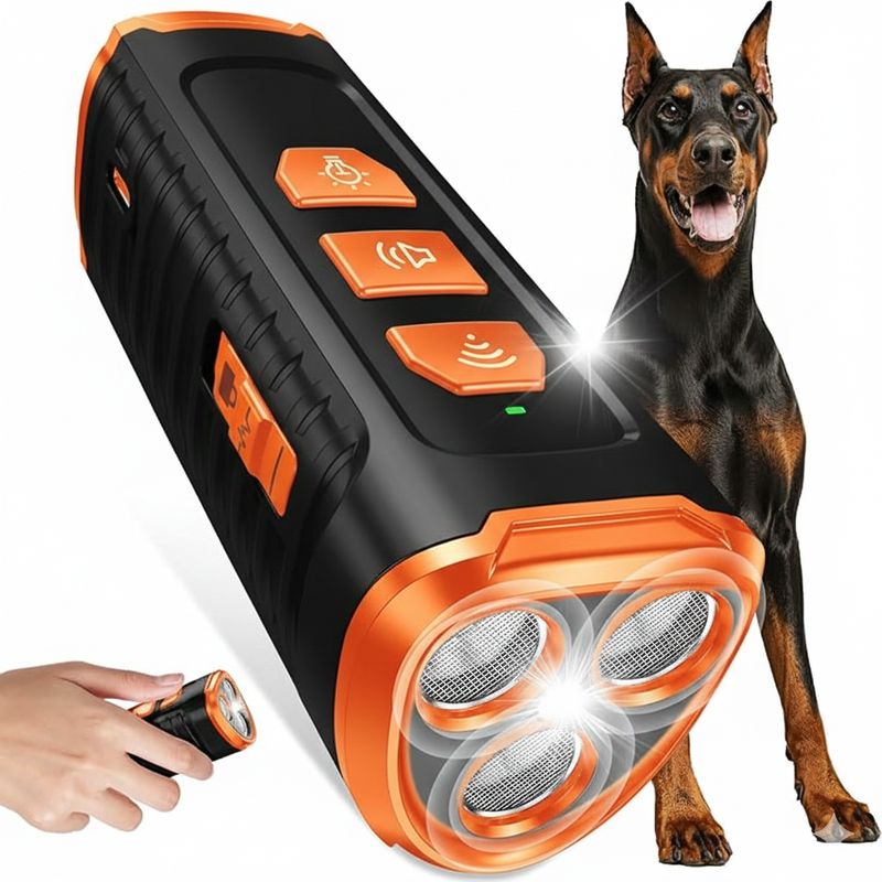 GENERICO - Repelente Perros Espanta Perros Ultrasonico Adiestrador Ahuyentador Recargable Gatos Adiestramiento