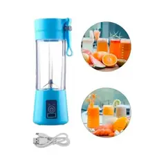 GENERICO - Juguera Licuadora Batidora Jugos Portatil Recargable USB Azul