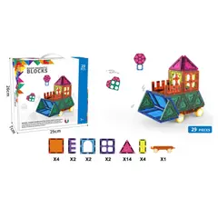 GENERICO - Bloques Magnéticos de Construcción para Niños Set 29 PCS