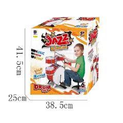 GENERICO - Batería Juguete Azul Con Tambores Y Platillo