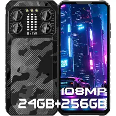 OUKITEL - IIIF150 B2 Pro Celular 24GB+256GB 10000mAh 108MP Smartphone-Negro