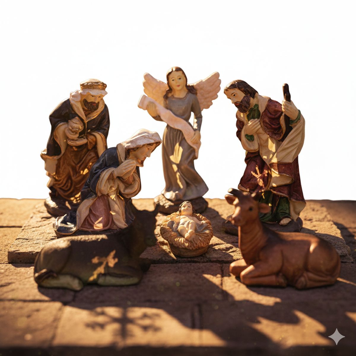 GENERICO - Pesebre Nacimiento De Belén Navideño 11pzs 11cms Resina