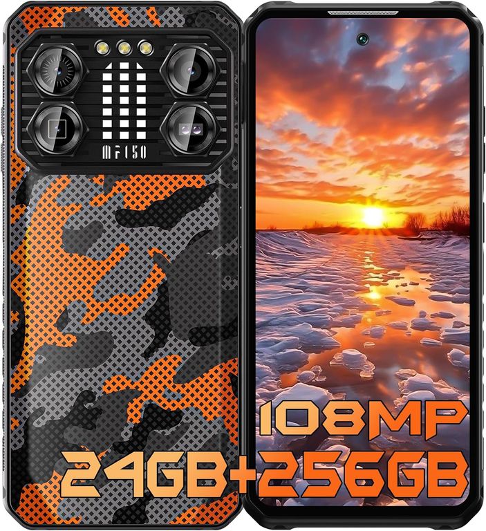 IIIF150 B2 Pro Celular 24GB+256GB 10000mAh 108MP Smartphone-Naranja