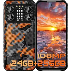 OUKITEL - IIIF150 B2 Pro Celular 24GB+256GB 10000mAh 108MP Smartphone-Naranja