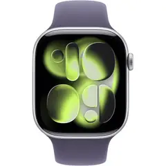 APPLE - Reloj 11 42mm MEU64 Con Caja De Aluminio Plata y Correa Deportiva Morada Antiniebla - S/M