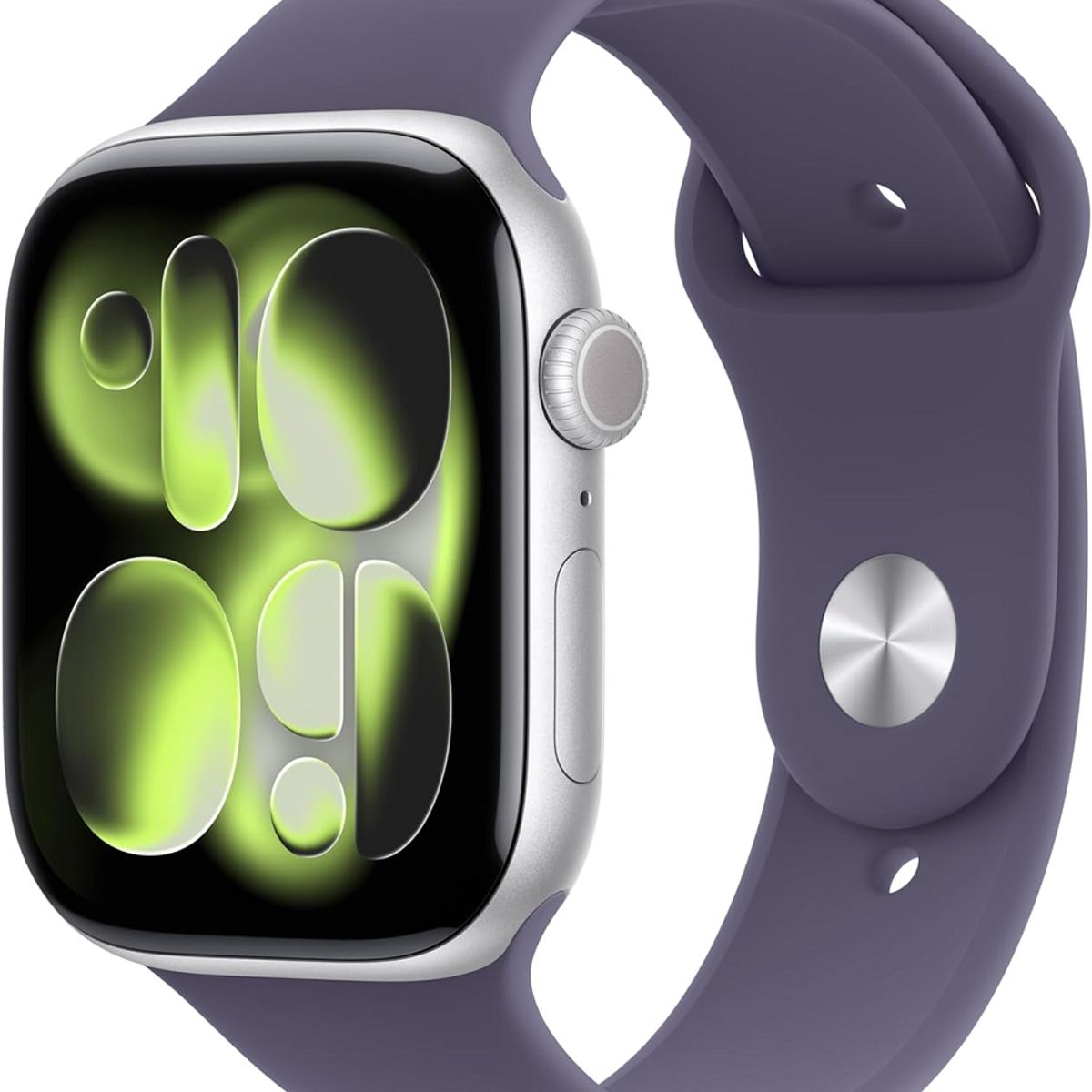 APPLE - Apple Reloj 11 42mm MEU64 Con Caja De Aluminio Plata y Correa Deportiva Morada Antiniebla - S/M