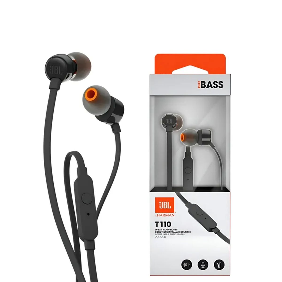 JBL - Audífonos JBL T110 con Manos Libre Tecnología Hi Bass