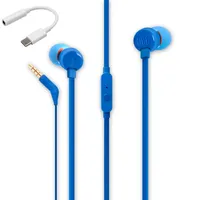 Audífonos T110 con Manos Libre Tecnología Hi Bass y Type C Azul