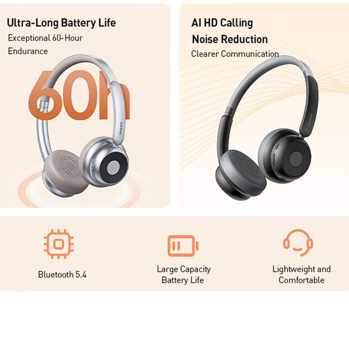 PHILIPS - Audifonos Bluetooth Philips TAH1129 Wireless Pure Bass