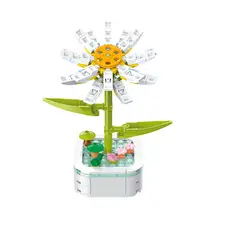 DANWEILE - Decoración romántica de macetas con bloques de construcción