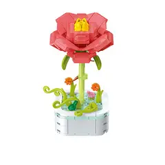 DANWEILE - Decoración romántica de macetas con bloques de construcción